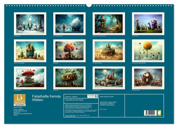 Produktbild: Fabelhafte fremde Welten (Wandkalender 2026 DIN A2 quer), CALVENDO Monatskalender