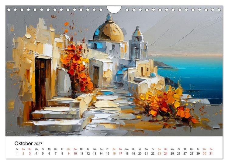 Produktbild: Mediterrane Eleganz (Wandkalender 2027 DIN A4 quer), CALVENDO Monatskalender