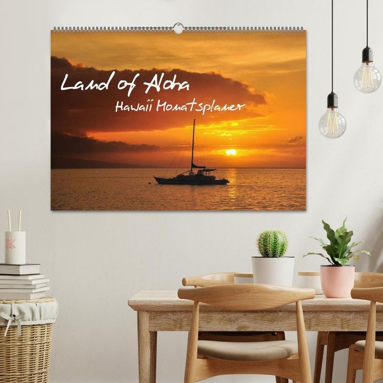 Produktbild: Land of Aloha - Hawaii Monatsplaner (Wandkalender 2026 DIN A2 quer), CALVENDO Monatskalender