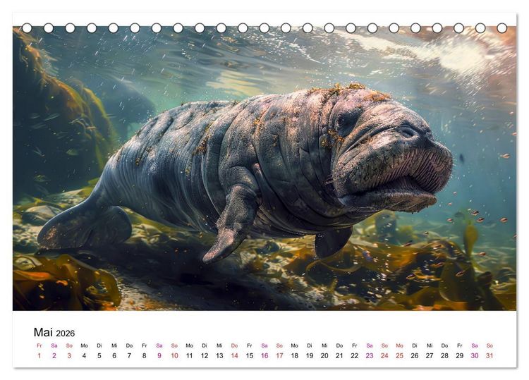 Produktbild: Reise in die Urzeit (Tischkalender 2026 DIN A5 quer), CALVENDO Monatskalender