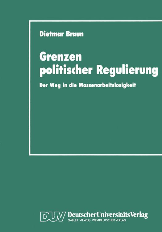 Produktbild: Grenzen politischer Regulierung