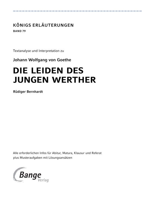 Produktbild: Die Leiden des jungen Werther von Johann Wolfgang von Goethe