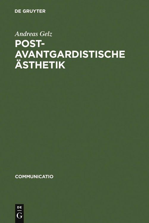 Produktbild: Postavantgardistische &Auml;sthetik