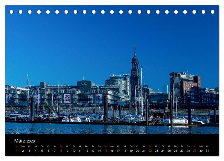 Produktbild: Charmantes Hamburg (Tischkalender 2026 DIN A5 quer), CALVENDO Monatskalender