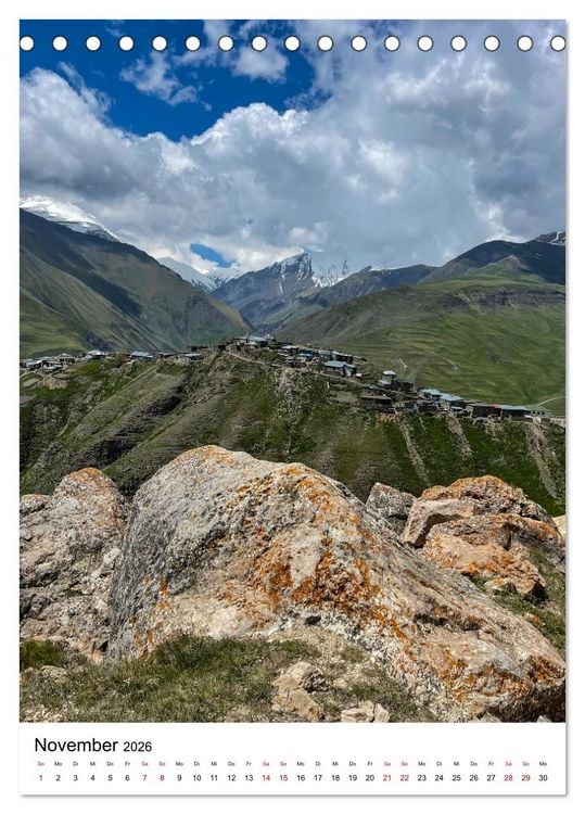 Produktbild: Aserbaidschan - Eine Reise von Baku in den Kaukasus (Tischkalender 2026 DIN A5 hoch), CALVENDO Monatskalender