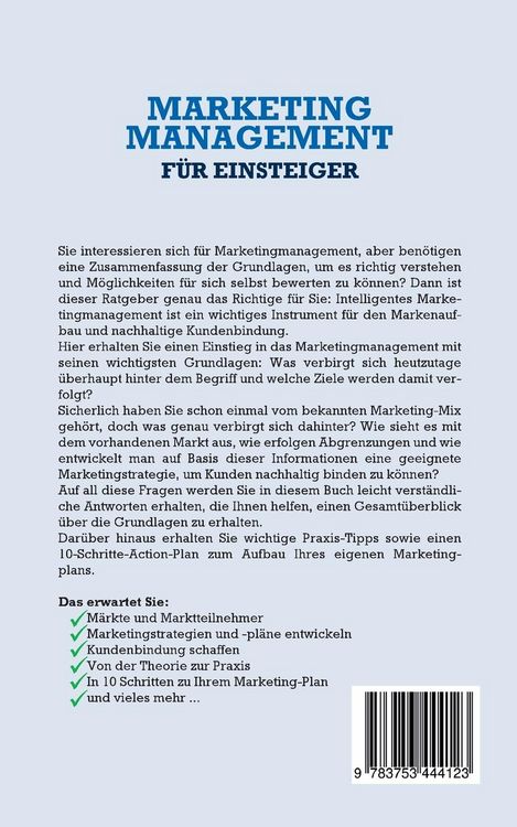 Produktbild: Marketing Management f&uuml;r Einsteiger: Wie Sie mit dem richtigen Marketingmanageme