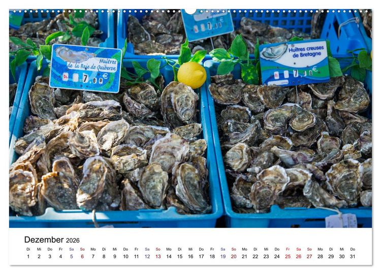 Produktbild: March&eacute; hebdomadaire - Ein Rundgang &uuml;ber einen franz&ouml;sischen Wochenmarkt (Wandkalender 2026 DIN A2 quer), CALVENDO Monatskalender