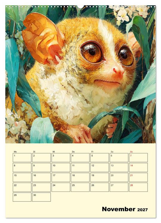 Produktbild: Koboldmakis. Kleine H&uuml;ter des Dschungels (hochwertiger Premium Wandkalender 2027 DIN A2 hoch), Kunstdruck in Hochglanz
