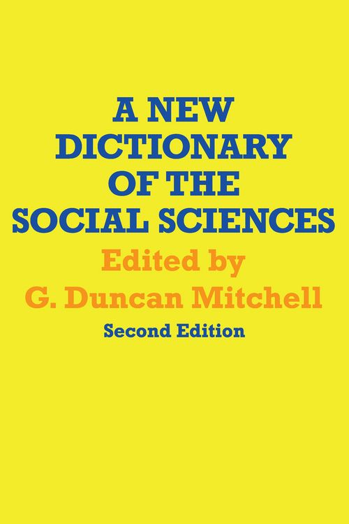 Produktbild: A New Dictionary of the Social Sciences