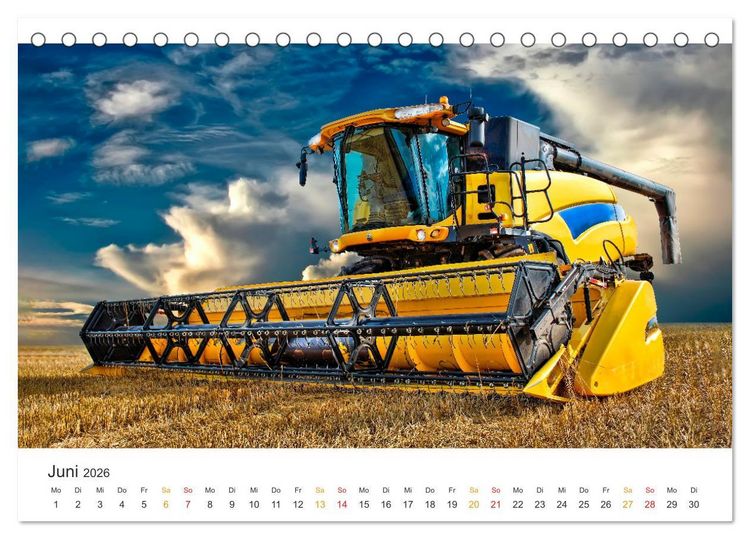 Produktbild: M&auml;hdrescher - tolle Momente (Tischkalender 2026 DIN A5 quer), CALVENDO Monatskalender