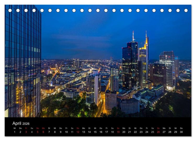 Produktbild: Frankfurt am Main (Tischkalender 2026 DIN A5 quer), CALVENDO Monatskalender
