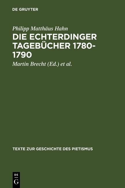 Produktbild: Die Echterdinger Tageb&uuml;cher 1780-1790