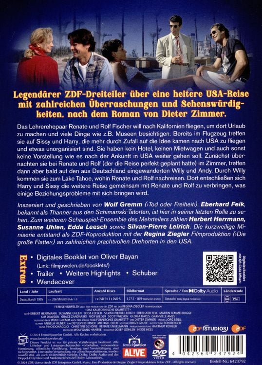 Produktbild: Das kalifornische Quartett - Die komplette Miniserie (Fernsehjuwelen) [2 DVDs]