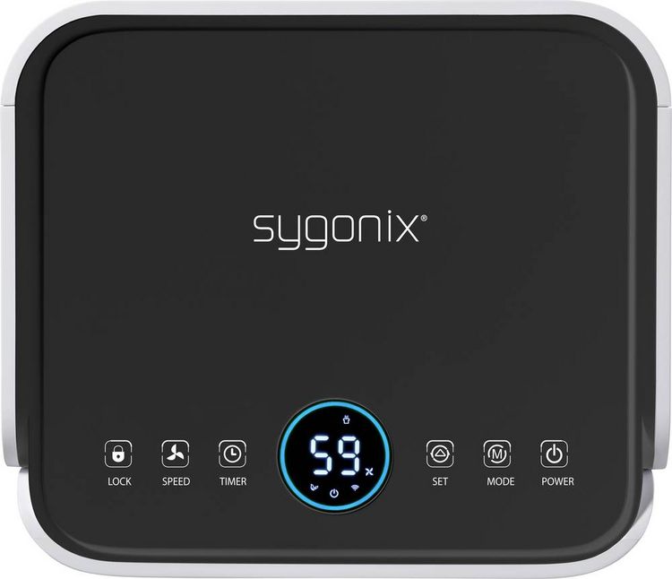 Produktbild: Sygonix Tuya Smart Luftentfeuchter 62m&sup3; 200W 12 l/Tag Wei&szlig;