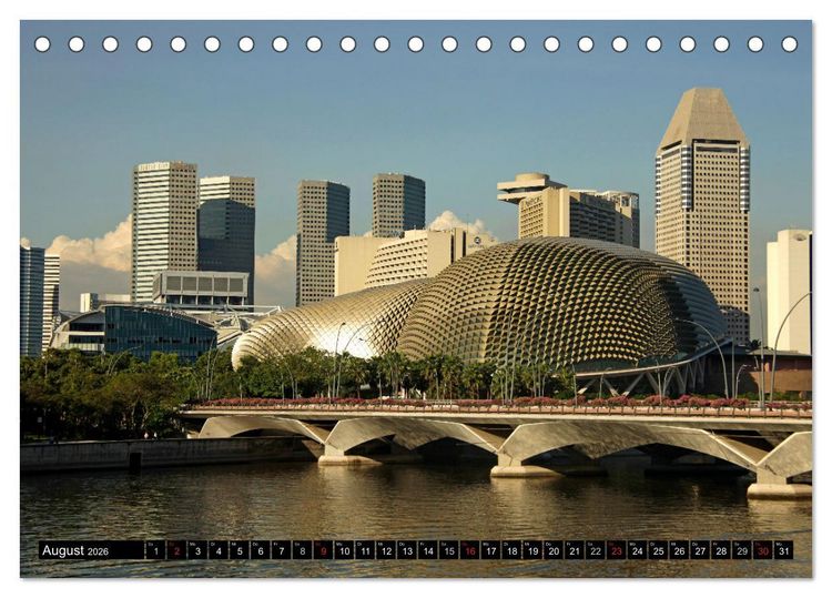 Produktbild: Asien - Singapur (Tischkalender 2026 DIN A5 quer), CALVENDO Monatskalender