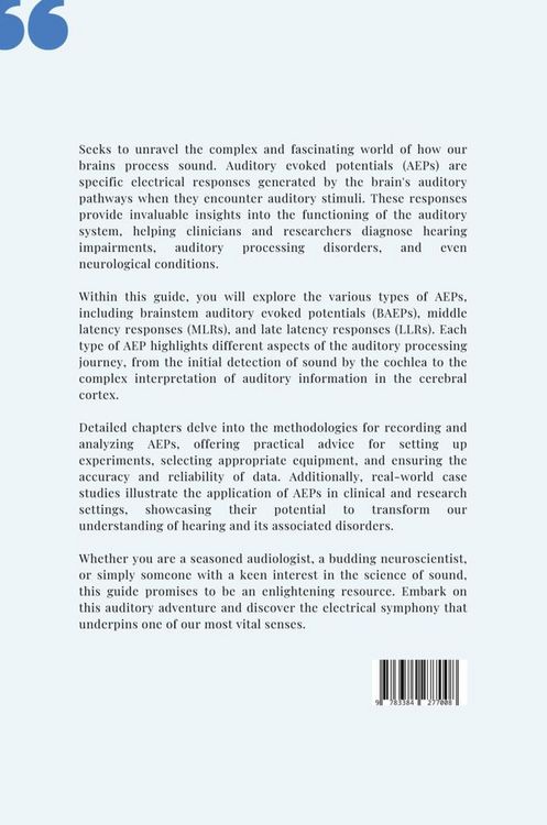 Produktbild: The Electrical Fingerprint of Hearing: A Guide to Auditory Evoked Potentials