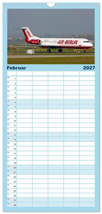 Produktbild: Familienplaner 2027 - In Memoriam Air Berlin mit 5 Spalten (Wandkalender, 21 x 45 cm) CALVENDO