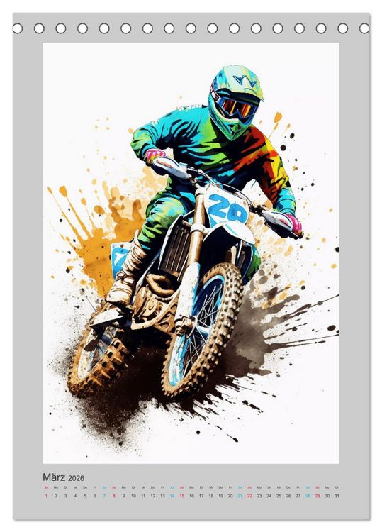 Produktbild: Xtreme Crossfire (Tischkalender 2026 DIN A5 hoch), CALVENDO Monatskalender