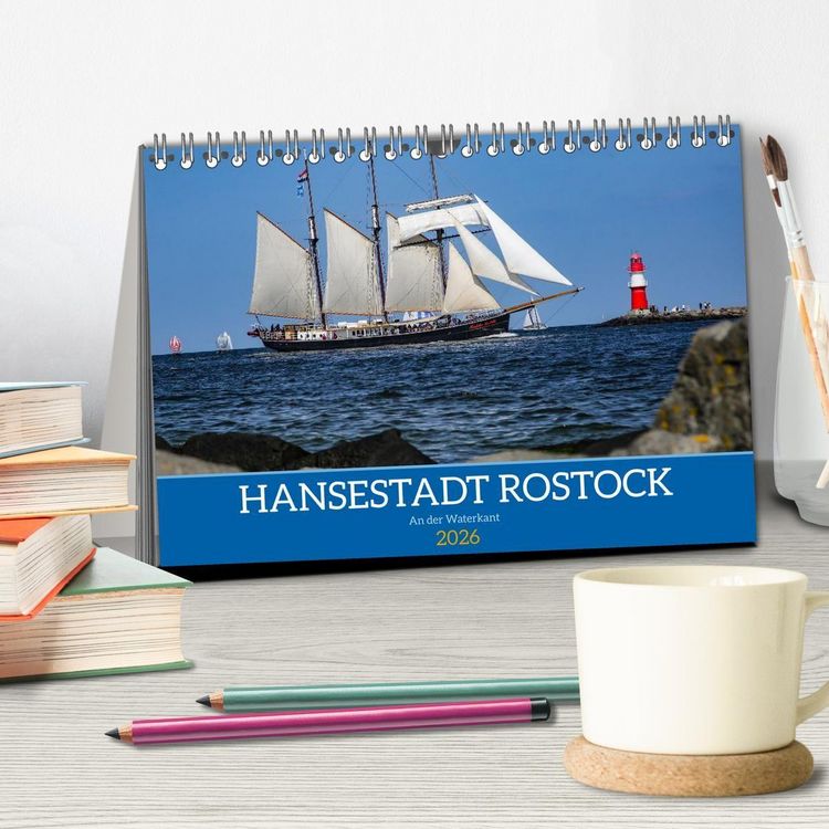 Produktbild: Hansestadt Rostock (Tischkalender 2026 DIN A5 quer), CALVENDO Monatskalender