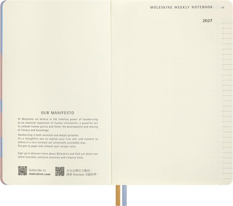 Produktbild: Moleskine Alice im Wunderland 12 Monate Wochen-Notizkalender 2027, L/A5, 1 Wo = 1 Seite, fester Einband