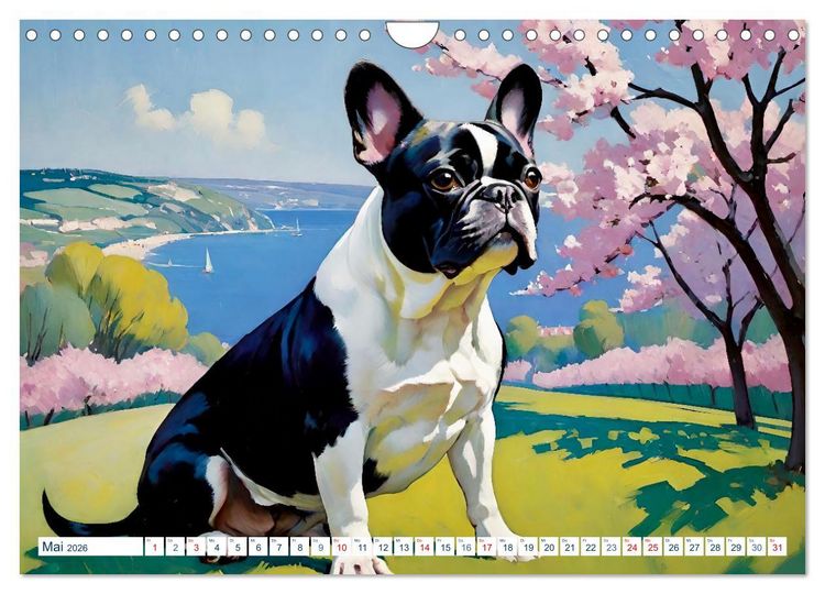 Produktbild: Frenchies (Wandkalender 2026 DIN A4 quer), CALVENDO Monatskalender