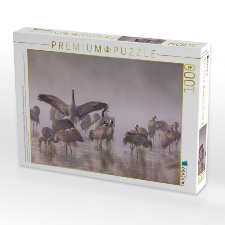 Produktbild: CALVENDO Puzzle Ein Motiv aus dem Kalender Kraniche am Schlafplatz - im Naturparadies der Mecklenburgischen Seenplatte | 1000 Teile Lege-Gr&ouml;&szlig;e 64x48cm Foto-Puzzle f&uuml;r gl&uuml;ckliche Stunden