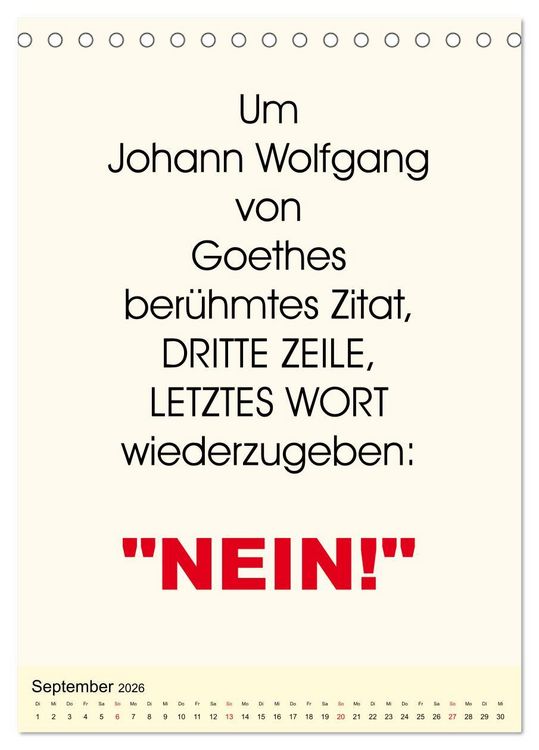 Produktbild: Spr&uuml;che-Kalender. Lustiges f&uuml;r die Familie! (Tischkalender 2026 DIN A5 hoch), CALVENDO Monatskalender