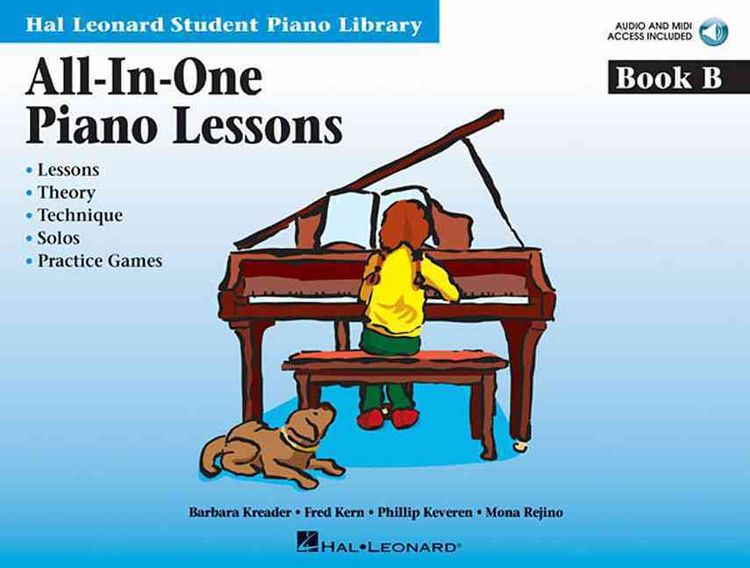 Produktbild: All-In-One Piano Lessons Book B Beginner Piano Sheet Music Songbook with Online Audio Hal Leonard Student Piano Library by Barbara Kreader and Team