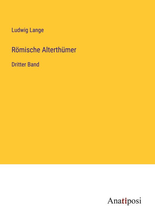 Produktbild: R&ouml;mische Alterth&uuml;mer