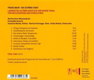 Produktbild: Die Sch&ouml;ne Stadt-Liederzyklus Gediichte Von Trakl