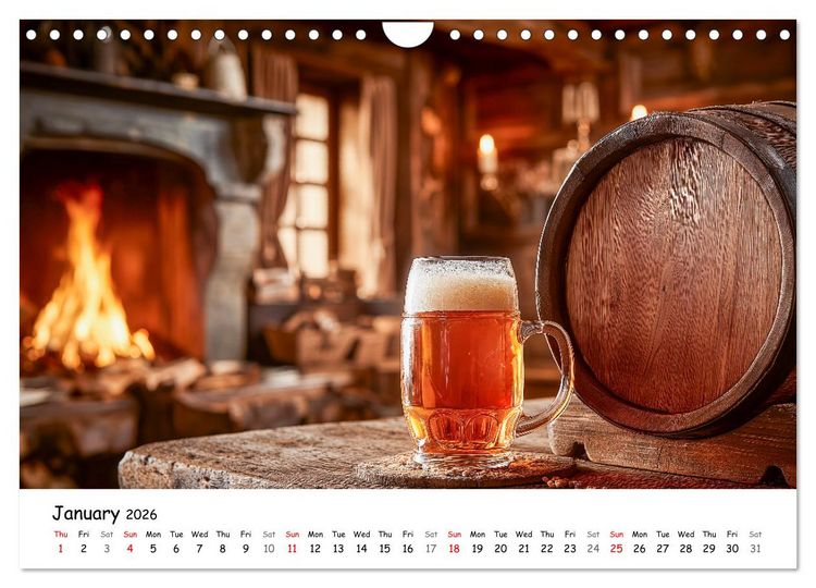 Produktbild: A Year of Beer - Bavarian Brews and Scenic Views (Wall Calendar 2026 DIN A4 landscape), CALVENDO 12 Month Wall Calendar