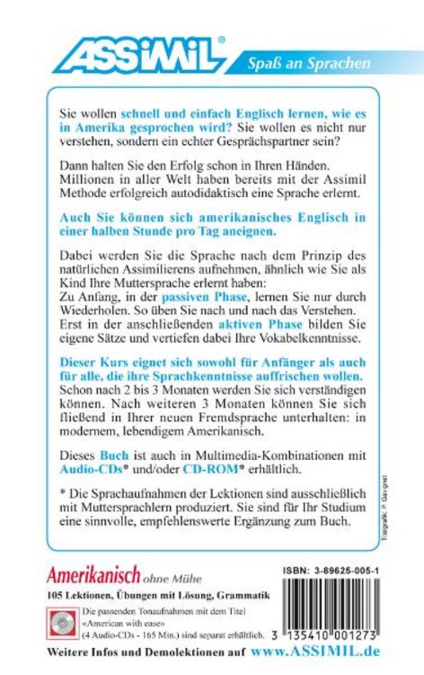 Produktbild: Assimil. Amerikanisch ohne M&uuml;he. Lehrbuch
