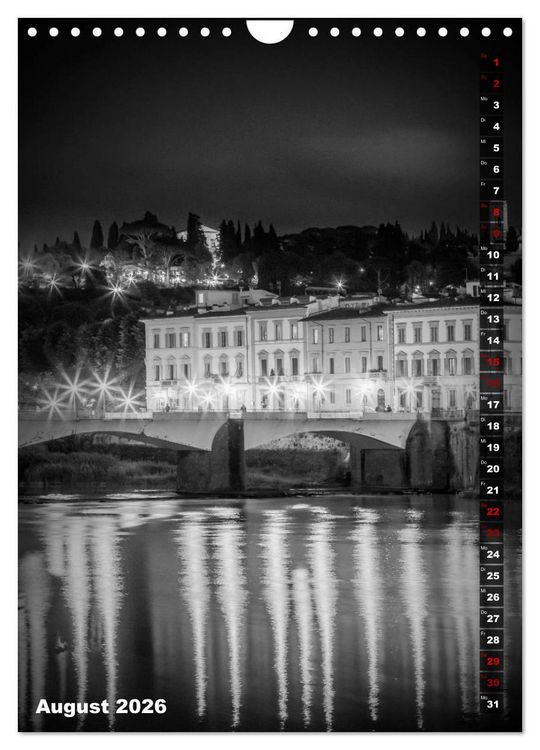 Produktbild: FLORENZ SCHWARZWEI&szlig; (Wandkalender 2026 DIN A4 hoch), CALVENDO Monatskalender