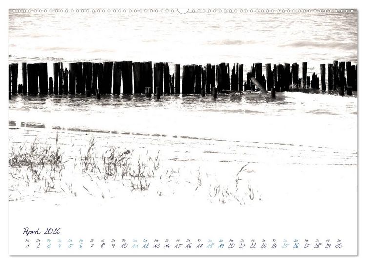 Produktbild: Meeresbilder - Nordsee-Impressionen (hochwertiger Premium Wandkalender 2026 DIN A2 quer), Kunstdruck in Hochglanz