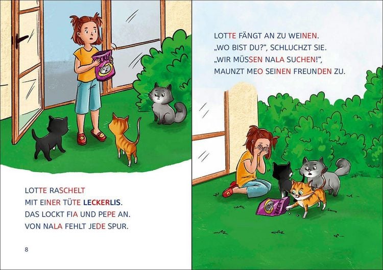Produktbild: Lesel&ouml;wen 1. Klasse - Die Katzen-Detektive (Gro&szlig;buchstabenausgabe)