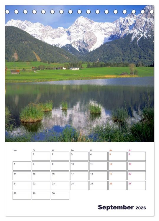 Produktbild: Sch&ouml;nes Land Bayern (Tischkalender 2026 DIN A5 hoch), CALVENDO Monatskalender