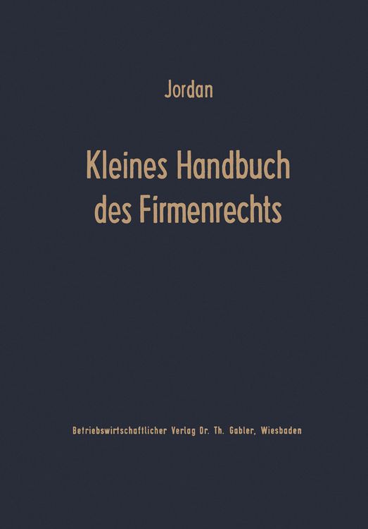 Produktbild: Kleines Handbuch des Firmenrechts