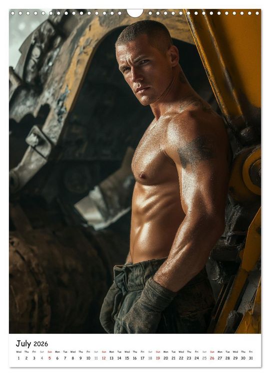 Produktbild: Hot Builders - Hard at Work (Wall Calendar 2026 DIN A3 portrait), CALVENDO 12 Month Wall Calendar