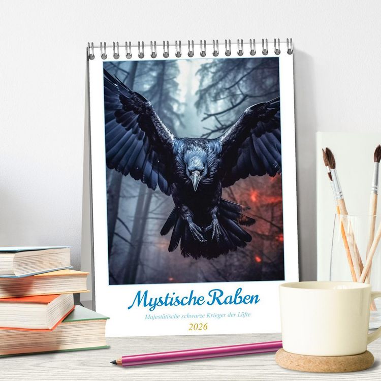 Produktbild: Mystische Raben (Tischkalender 2026 DIN A5 hoch), CALVENDO Monatskalender