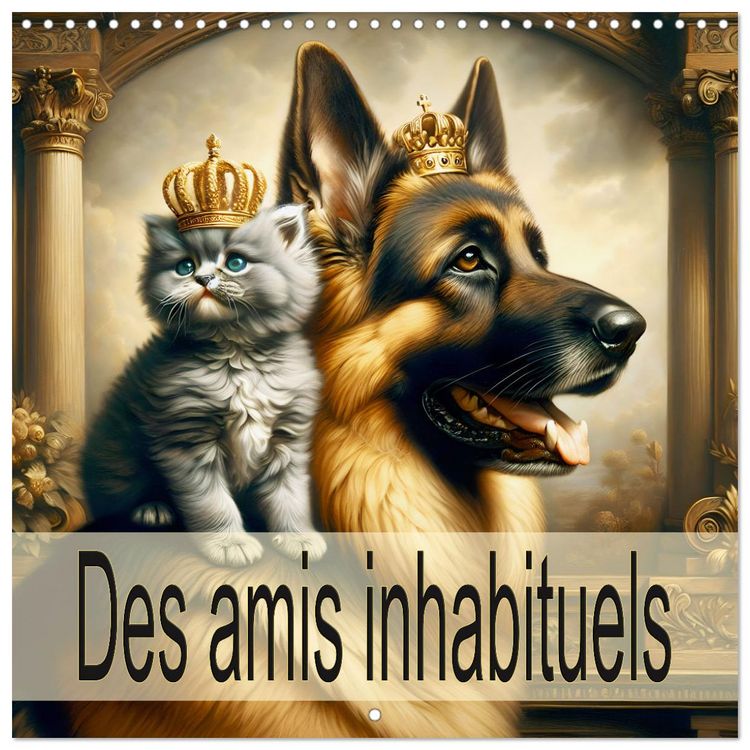 Produktbild: Des amis inhabituels (Calendrier mural carr&eacute; 2026 30x30 cm) Calendrier double avec une page pour vos prises de notes
