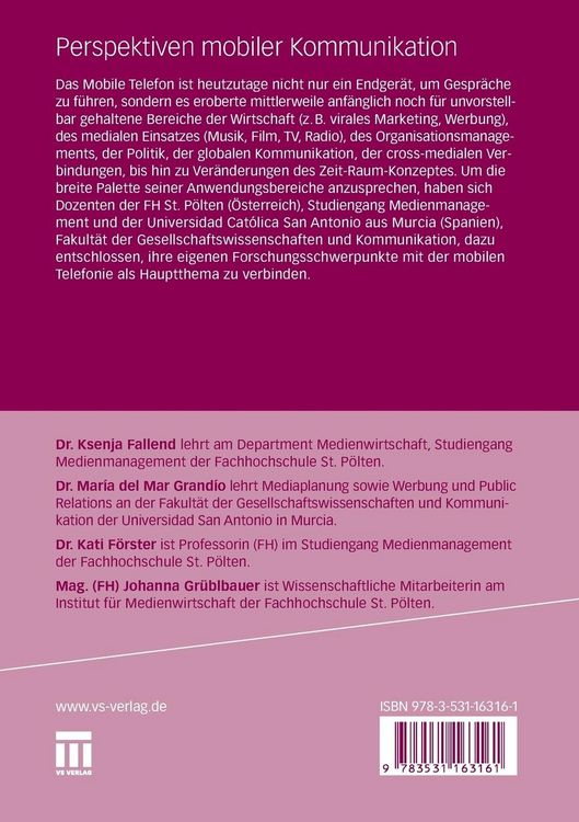 Produktbild: Perspektiven mobiler Kommunikation