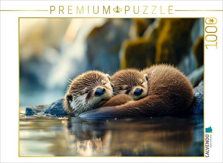 Produktbild: CALVENDO Puzzle Otter | 1000 Teile Lege-Gr&ouml;&szlig;e 64x48cm Foto-Puzzle f&uuml;r gl&uuml;ckliche Stunden