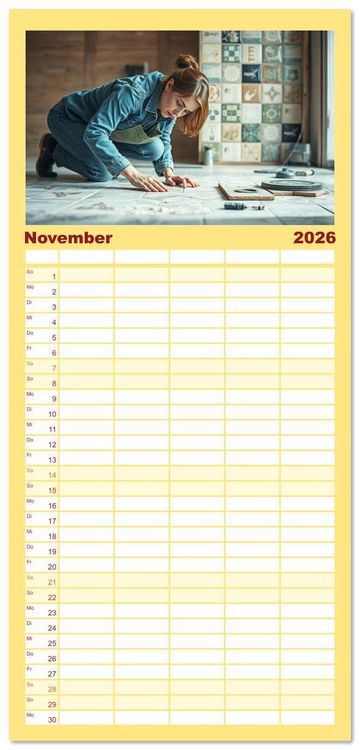Produktbild: Familienplaner 2026 - Powerfrauen - Frauen in anspruchsvollen Berufen mit 5 Spalten (Wandkalender, 21 x 45 cm) CALVENDO