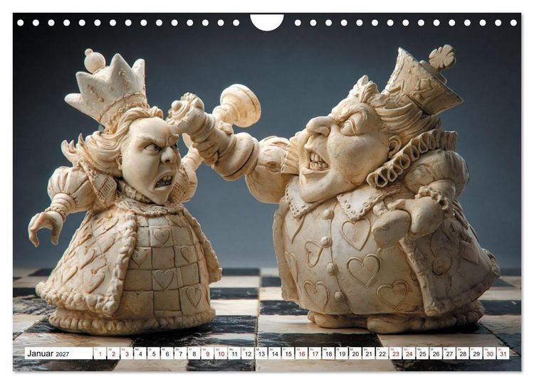 Produktbild: Schach &ndash; Wenn Schachfiguren Charakter zeigen (Wandkalender 2027 DIN A4 quer), CALVENDO Monatskalender