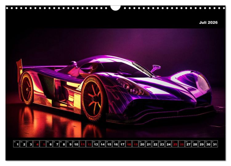 Produktbild: Surreale Cyber Cars (Wandkalender 2026 DIN A3 quer), CALVENDO Monatskalender