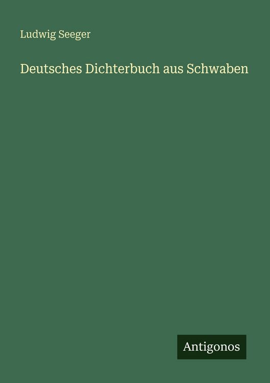 Produktbild: Deutsches Dichterbuch aus Schwaben