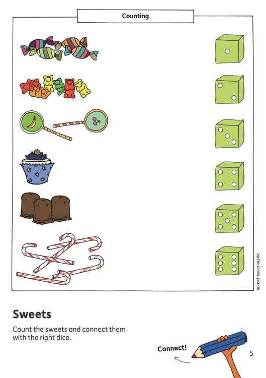 Produktbild: Preschool Activity Book for 5 Years - Boys and Girls - Numbers and quantities