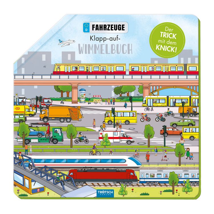 Produktbild: TR&Ouml;TSCH - Wimmelbuch Fahrzeuge Klapp-auf-Wimmelbuch| Ab 3 Jahren