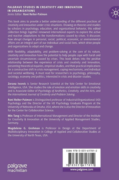 Produktbild: Crises, Creativity and Innovation