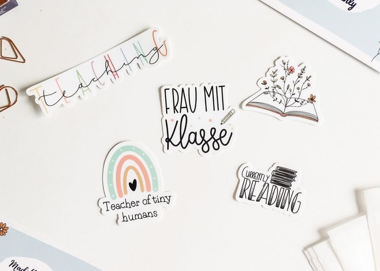 Produktbild: Teachly Sticker-Bundle, Frau mit Klasse, 5er Set